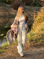 Шарф теплый с орнаментом Сканди