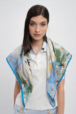 Платок «Янтарный берег» 100% шелк