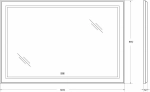 Зеркало BelBagno Kraft SPC-KRAFT-1200-800-LED-TCH-WARM-NERO черный