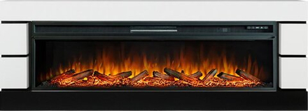 Каминокомплект Modern 60 SFT (Разборный) - Белый с черным с очагом Vision 60 LOG LED