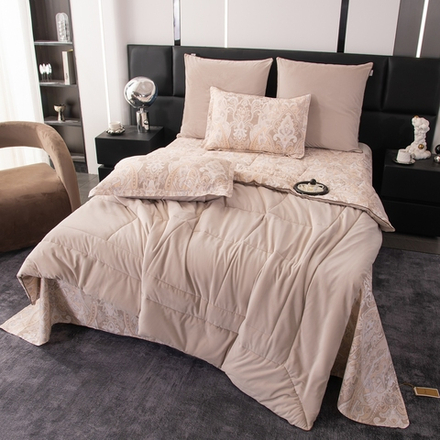 Комплект постельного белья на резинке с одеялом Велюрия Люкс «Орнаментальная классика»