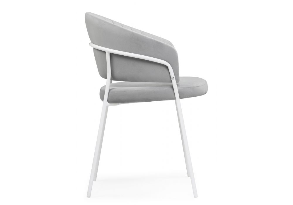 Стул на металлокаркасе Лео серый / белый