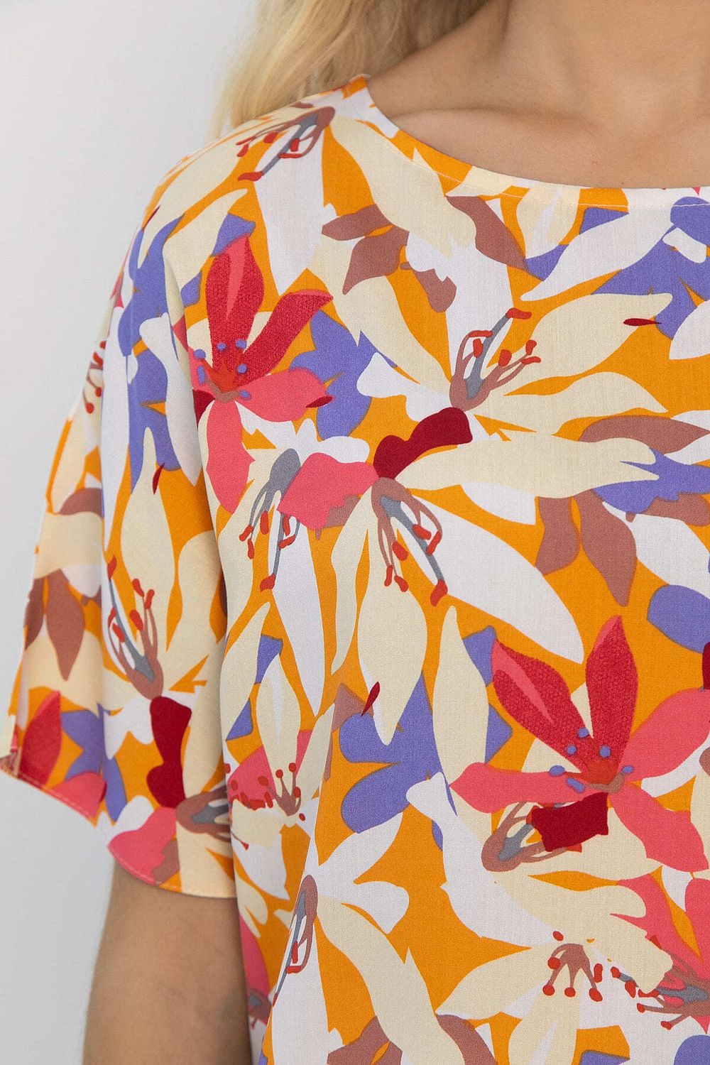 Блуза Маргоша (бежевая/цветы) Б13783-16М LT Collection