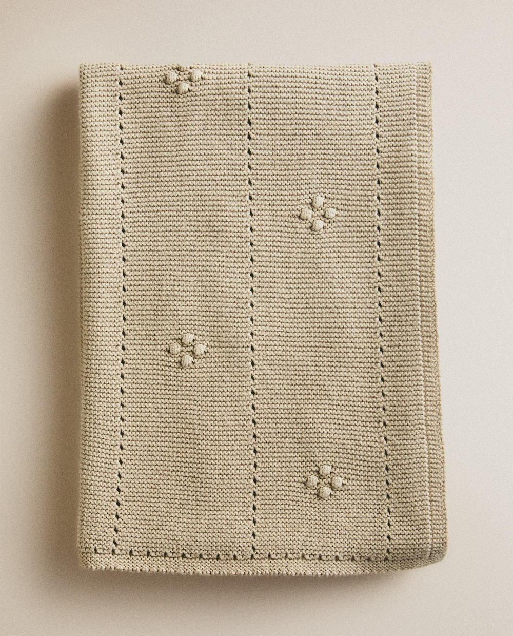 Zara Home плед детский из хлопка, розовый, 70x100 см