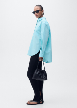 Объемная рубашка из поплина