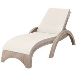 Шезлонг с матрасом Fiji бежевый