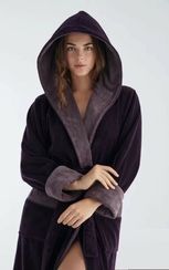 Халат женский махровый с капюшоном 4145 NUSA