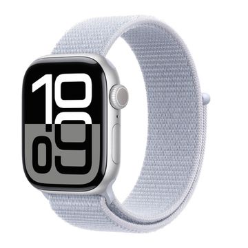 Часы Apple Watch Series 10 42mm Silver Aluminium Case, Sport Loop (Blue Cloud)