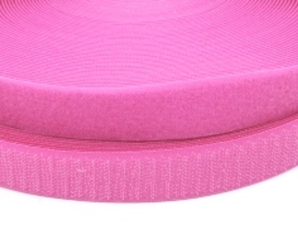 Велкро/липучка комплект, ш. 2,5 см, розовый