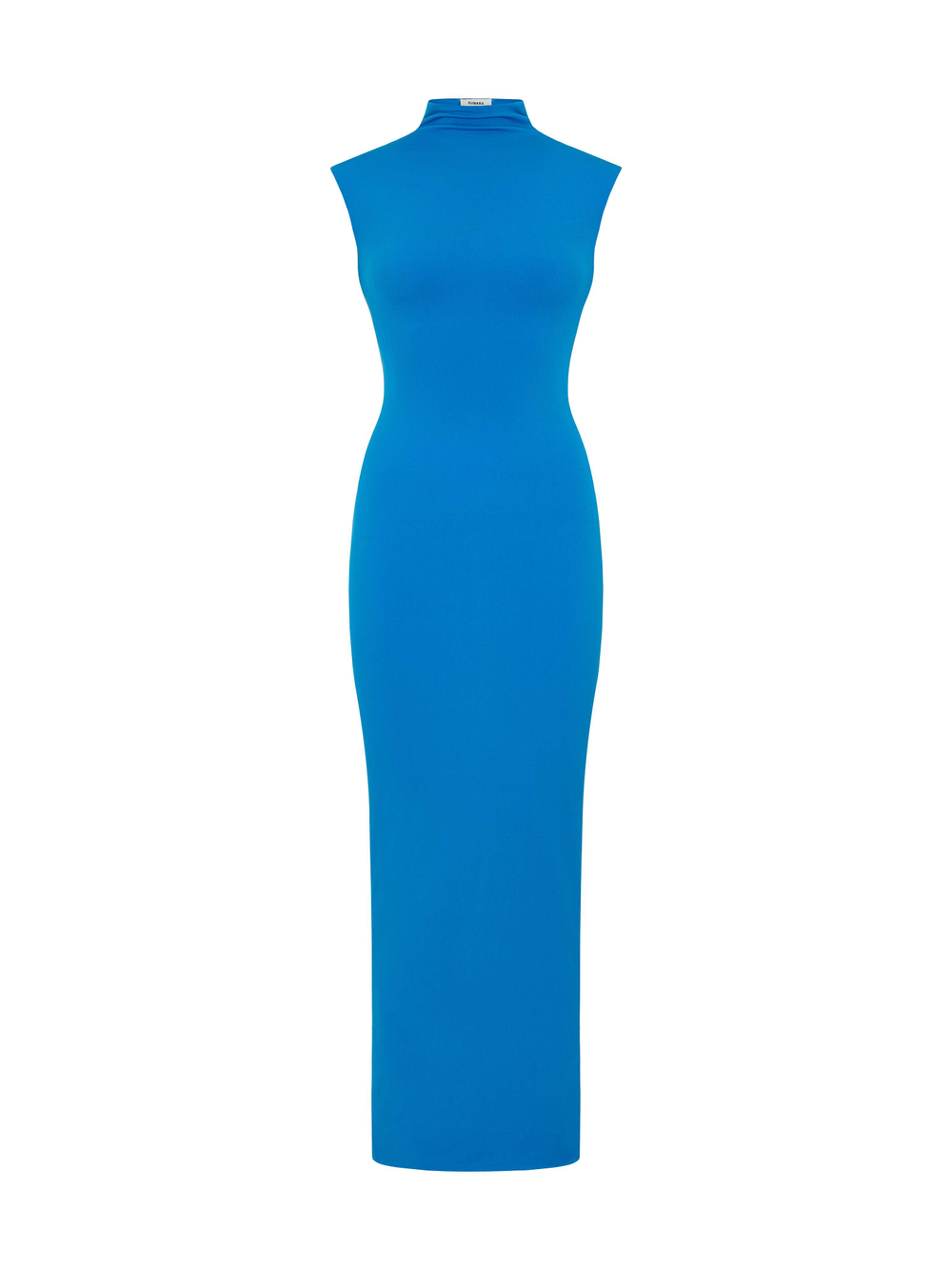 Платье-макси с кап-рукавом масло