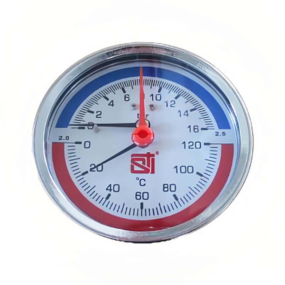 Термоманометр аксиальный STI ∅80 120°C 16 bar УП (G½")