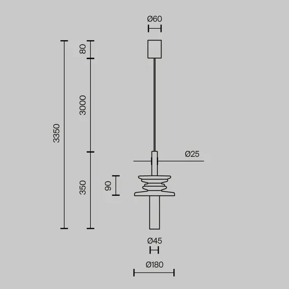 Подвесной светильник Звуковая волна / Sound Wave G9х1 Maytoni mod255pl-01b3