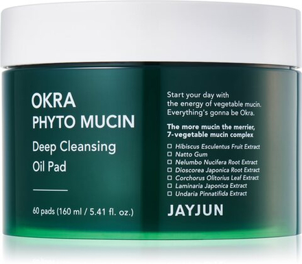 Jayjun Okra Phyto Mucin - подушечки для снятия макияжа с эфирными маслами /  60 szt.   / GTIN 8809495897360