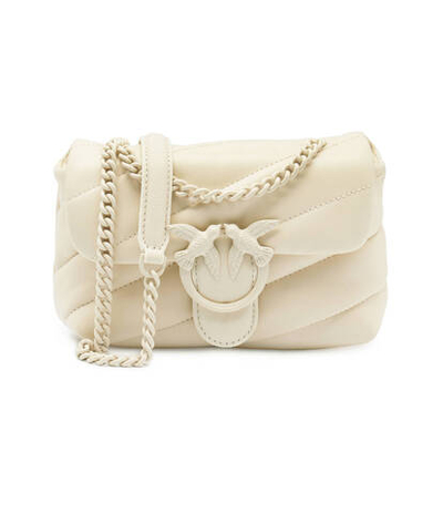 Кожаная сумка-мессенджер LOVE PUFF BABY CL SHEEP NAPPA Pinko - кремовый(100040 A1JO)