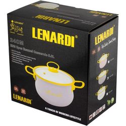 Lenardi 776-039 Кастрюля эмалированная 5л. с крышкой 24см. MIGUEL в под.уп.(х6)