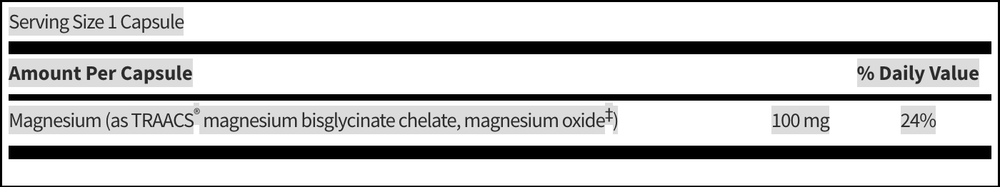 Magnesium Glycinate Complex 100 капсул Klaire Labs