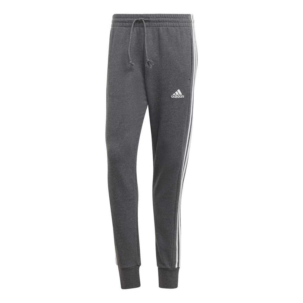 Мужские теннисные штаны adidas Essentials French Terry Tapered Cuff 3-Stripes Training Pants Men - Grey, White