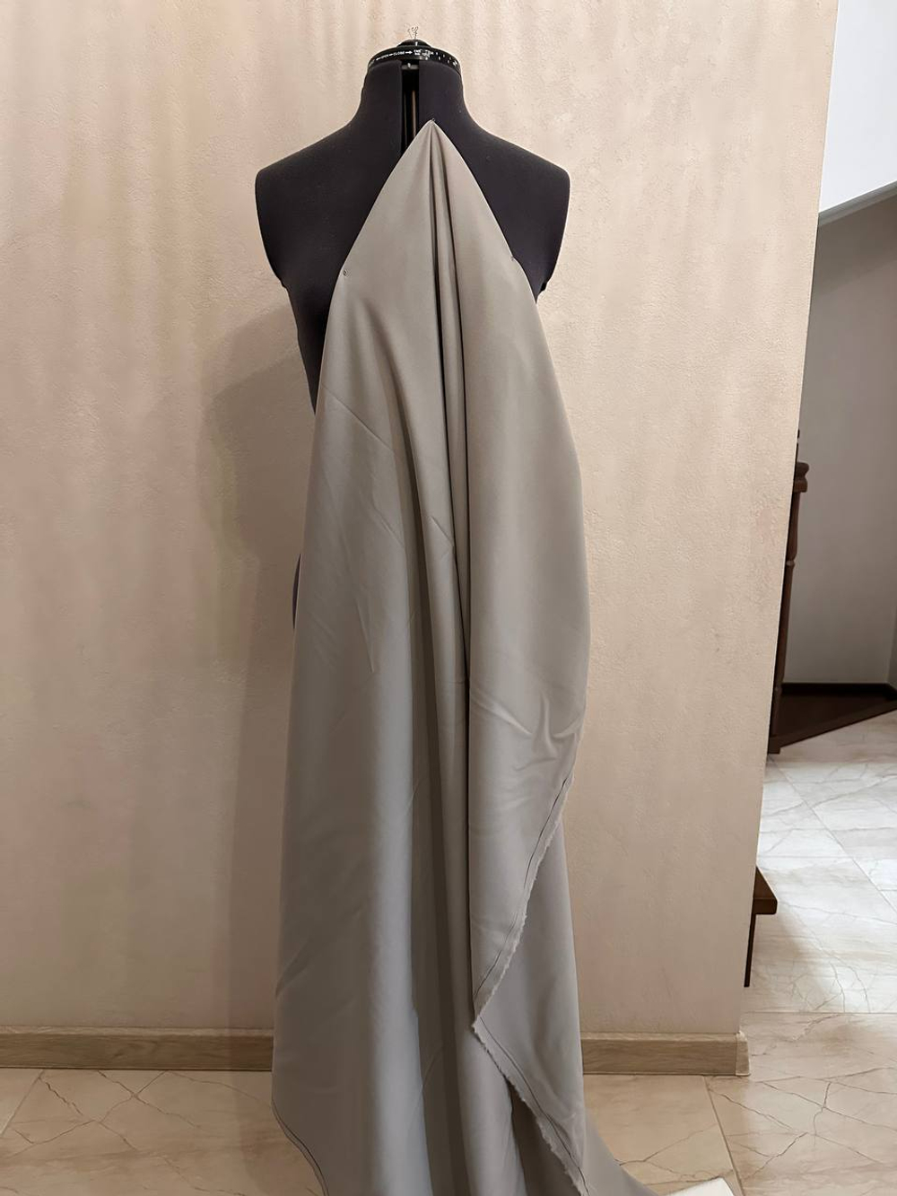 Костюмно-плательная однотонная шерсть с эластаном (Marzotto, 97%шерсть/3%эластан, Песок Равенны, 148, 280 гр/м2)
