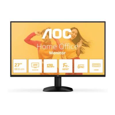Монитор 27" AOC Q27B35S3/01 IPS 2560x1440 120Hz 1ms 300cd/m 1500:1 HDR10 HDMI DP Черный