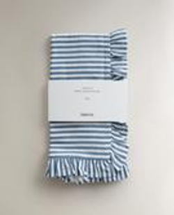 ZARA HOME ХЛОПКОВЫЕ САЛФЕТКИ С ВОЛАНАМИ (2 ШТ.), СИНИЙ