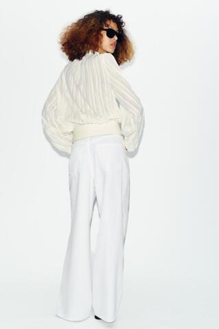 ZARA БЛУЗА В РОМАНТИЧЕСКОМ СТИЛЕ С КРУЖЕВОМ, ЭКРЮ