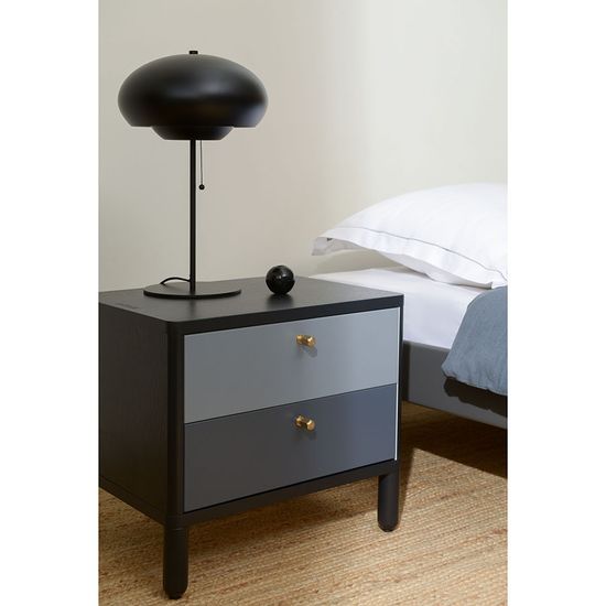 Тумба прикроватная saga, hordur, 55х40х50 см, черная