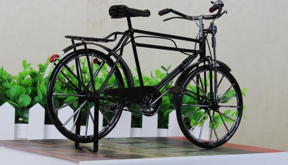 Декоративный ретро велосипед, ручная работа (черный) размер 25*15*9