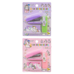 Канцелярский набор Basir с цветным текстовыделителем, степлером и скобами, серия "Единорог", ассорти