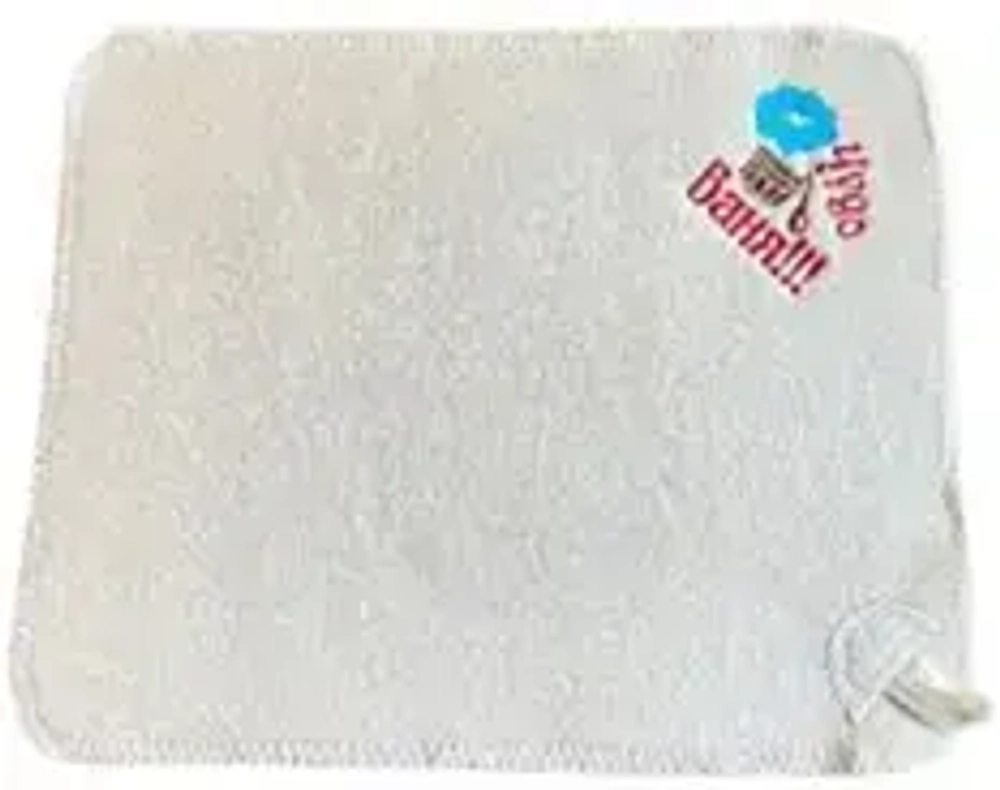 Коврик банный с вышивкой «Чудо баня», цвет белый, без упаковки