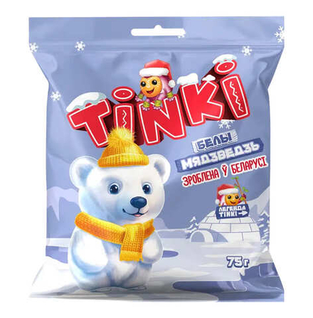 Мармелад жевательный TINKI "Белый медведь" 75г. Красный пищевик