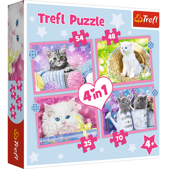 Puzzle &quot;4in1&quot; - Fun cats / Trefl
