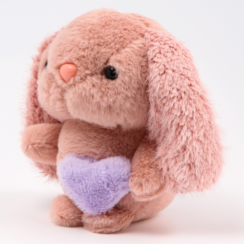 Мягкая игрушка «Зайка», 11 см, тёмно-розовая