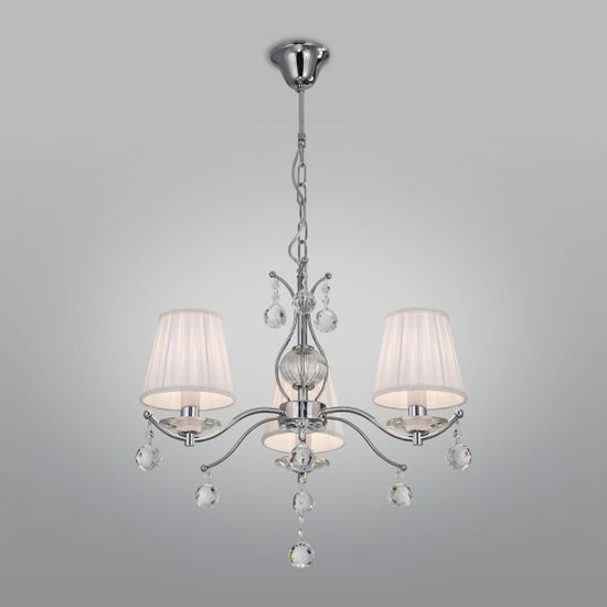 CL438131 Шелли Хром+Белый Св-к Люстра