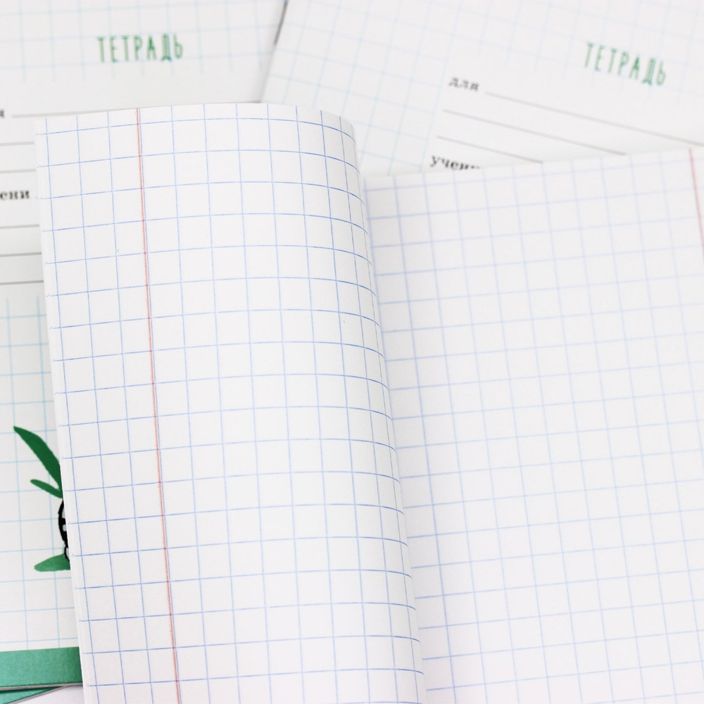 Тетрадь А5 12л., крупная клетка, Канц-Эксмо, скрепка, мелованный картон, "Привет!", 5 дизайнов