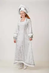 Карнавальный костюм Снегурочка Снежная (платье, кокошник) р.50, Батик (320-50)