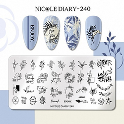 Пластина для стемпинга Nicole Diary 12*6 см 51795 ND-240