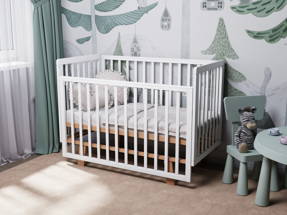 Кровать Incanto Anniken продольный маятник цвет белый/бук