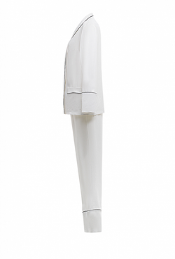 Костюм пижамный брючный белый 20-02-24 SS