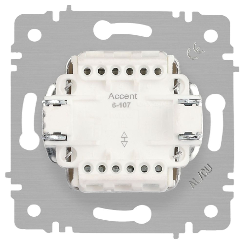 Переключатель Intro Accent 6-107-10 двойной, 10А-250В, IP20, СУ, AL/CU, венге | Intro