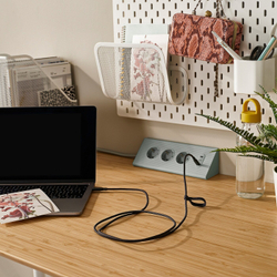 IKEA RUNDHULT  (ИКЕА РУНДХУЛТ)  -  USB-C - USB-C, темно-серый, 1,5 м/100 Вт