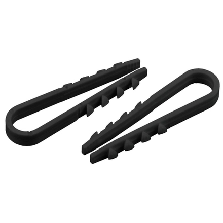 Хомут дюбельный ЭРА DX-5-10-b-100 для круглого кабеля 5-10мм черный 100шт