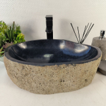 Каменная раковина из речного камня RS-05204 (50*33*15) 0856 из натурального камня
