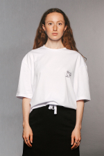 Футболка Ваарга oversize женская белая «Волколак» (Сказки тёмной стороны)