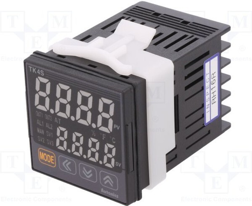 TK4S-14CR 100-240 VAC Температурный контроллер, DIN 48х48 мм, 1 аварийный выход, выход 1: токовый или ТТР, выход 2: релейный контакт, 100-24