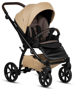Детская коляска Tutis Uno 5 Plus Leather collection 3 в 1 с автокреслом Elo Lux EduSky Black 1402167 Caramel