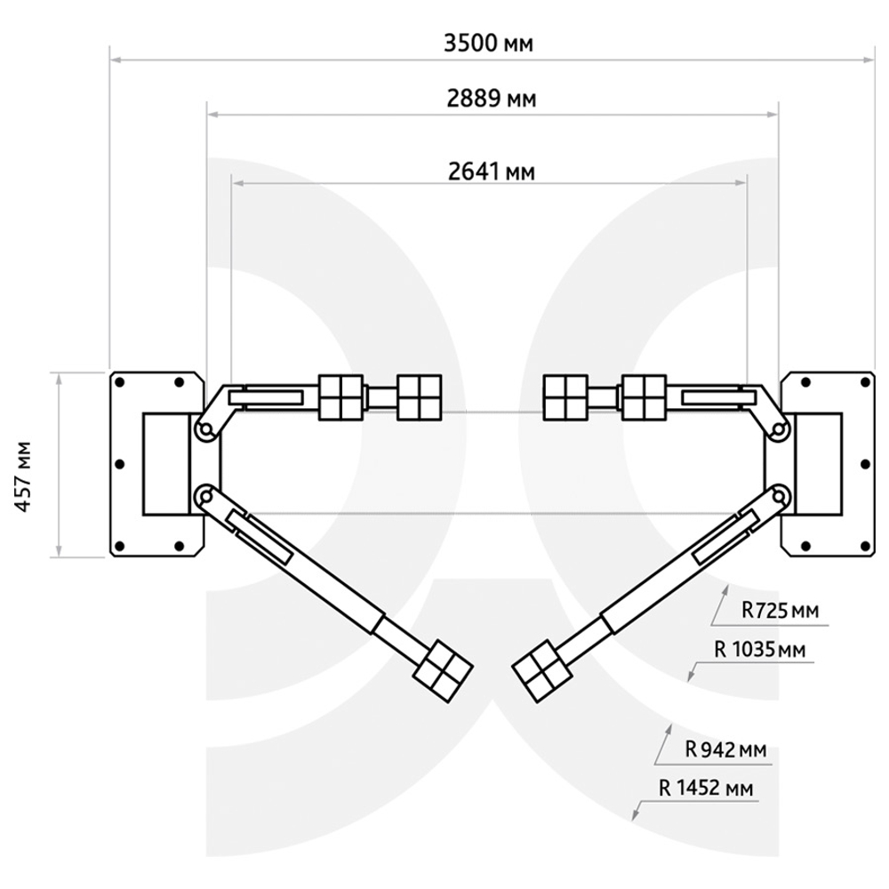 Подъёмник 2-х стоечный 4.0т, ПГВ2-4.0У 380В