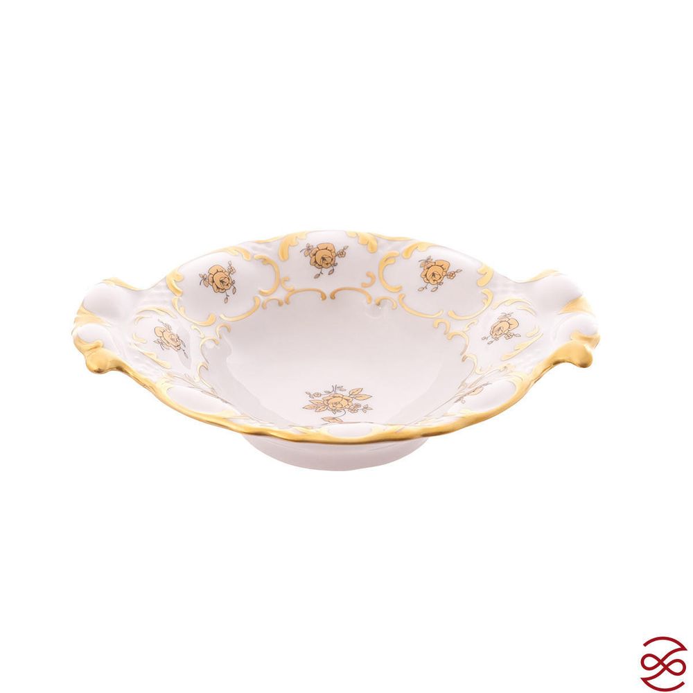 Конфетница Queen's Crown Золотая роза 18 см