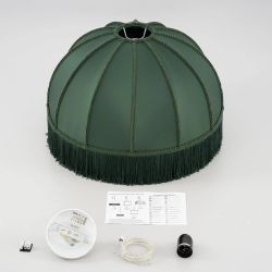 Citilux Базель CL407022 Подвесной светильник патина с зелёным абажуром