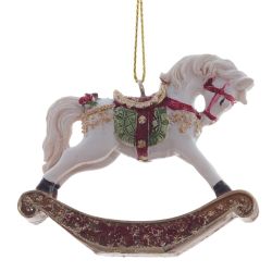 GAEM Украшение новогоднее "Лошадка-качалка", L7,5 W2 H6,5 см