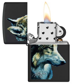 Зажигалка Zippo Linda Picken с покрытием Black Matte, латунь/сталь, черная, 38x13x57 мм